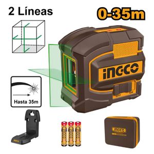 Kit Nivel Láser Autonivelante Ingco 35M + Medidor de Distancia Láser Ingco 70M COSLL0401