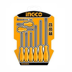 Juego De Destornilladores 8Pzs Amarillo Profesional Ingco - Hksd0858
