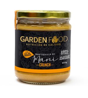 Mantequilla de Maní Crunch con Sal de Maras GARDEN FOOD 450 g
