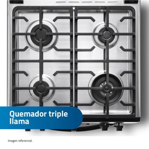 Cocina Indurama Pompeya a Gas 4 Quemadores Negra
