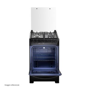 Cocina Indurama Pompeya a Gas 4 Quemadores Negra