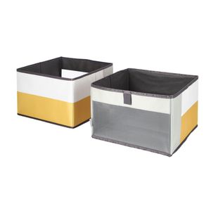 Set 2 Cajas Organizadoras Poliéster 28x28x19 cm