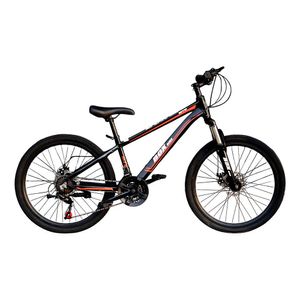 Bicicleta Box Mtb Aro 24 de Aluminio con cambios Shimano Tourney negro con Rojo