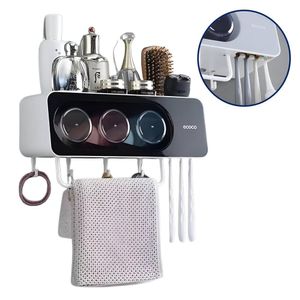 Organizador De Baño 3 Vasos con Porta Cepillos Negro  4113VAS03