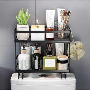 Organizador De Baño Sobre El Inodoro De 2 Nivel Negro  419NE03