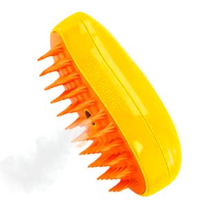 Cepillo Peine a Vapor para Mascotas – Amarillo