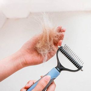 Peine Deslanador Desmotador para Perro - Celeste