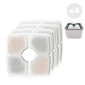 Pack de 4 Filtros para Bebedero de Mascotas – Cuadrado