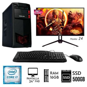 Computadora Pc Intel Core I7 3.2Ghz Ram 16GB Disco SSD 500GB Monitor 24 Full HD