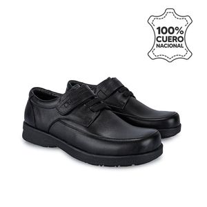 Zapato Escolar Casual PEPE-010 T Negro Rabbit Cuero