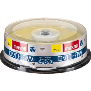 Maxell Dvd-Rw 4.7Gb Rewritable 2X Recordable Dvd Disc (Spindle Pack Of 15)