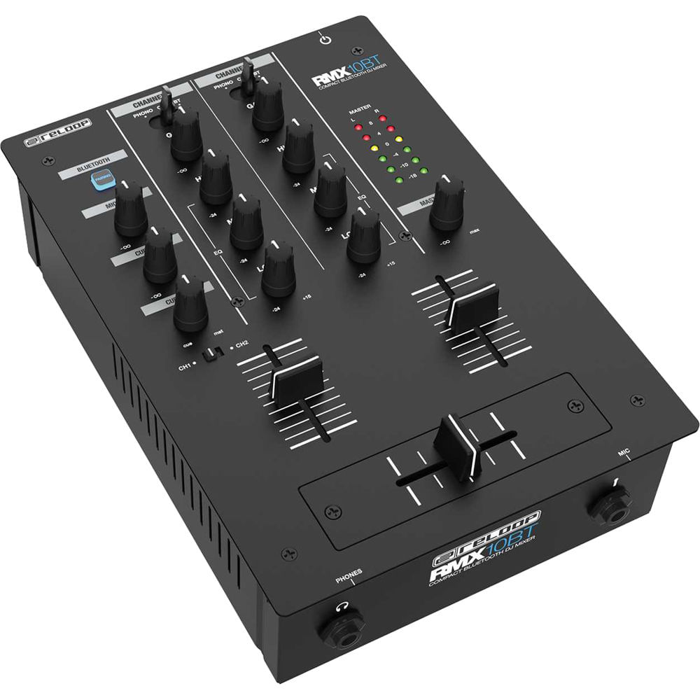 Table De Mixage DJ Reloop RMX-10 BT - 2 Canaux Bluetooth, Égaliseur 3 Bandes - Structure Métallique Compacte