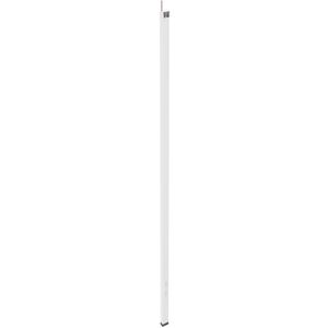 Polo Tele-Power de Acero Wiremold (Blanco, 12') - Polo de Dos Compartimentos, Dos Tomas Pre-cableada