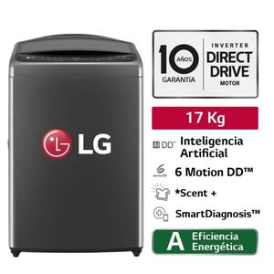 Lavadora LG 17 Kg AI DD Carga Superior Negro WT17BV6