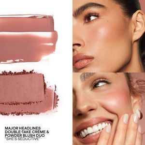 Dúo Shes Seductive - rubor en crema y polvo - Patrick Ta - Maquillaje