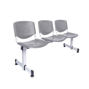 Banqueta De Espera Tandem Prisma Base Gris 3 Asientos Gris Ofideas