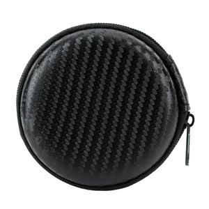 Estuche De Almacenamiento Circular Para Auriculares Negro
