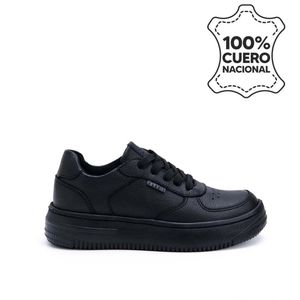 Zapatilla Escolar  Casual ANDREI-2503 NEGRO Rabbit Cuero