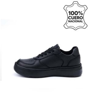 Zapatilla Escolar  Casual ANDREI-2503 NEGRO Rabbit Cuero