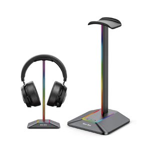 Soporte cargador de Aluminio RGB para audífonos SP-Z8 doble puerto USB