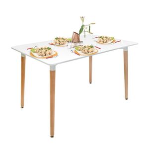 Mesa de Comedor Luigi 120x80 Mdf 4 Personas Color Blanco Ofideas
