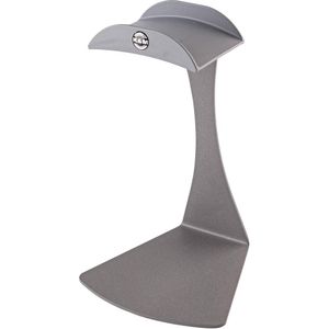 Soporte de Auriculares de Mesa K&M (Gris) - Almacenamiento Conveniente, Estructura de Acero, Protecc