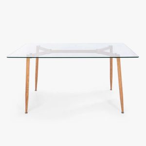 Mesa De Comedor Luigi Rectangular 4 Personas Ofideas Vidrio