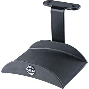 Soporte para Auriculares K&M 16330 (Negro) - Soporta un Par, Montaje Bajo Escritorio, Soporte de Gom