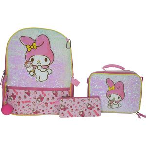 Hello Kitty | Juego de Mochila de 4 piezas para niñas y niños de 16"