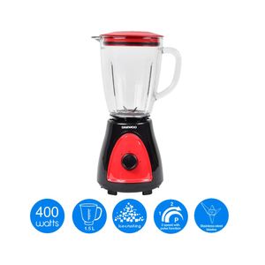 LICUADORA DAEWOO DBL-1008C ROJA NEGRA 1.5L 2 VELOCIDADES
