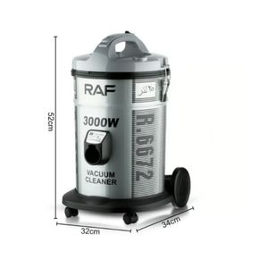 Aspirador Eléctrica Raf 3000W 25L para Limpieza profunda