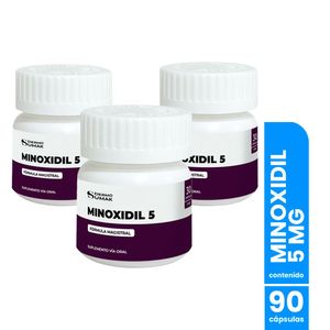 Minoxidil 5mg Capsulas 30 und Dermo Sumak 3 unid
