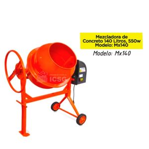 Mezcladora de Concreto de 140 Litros - 550w Mod: Mx140
