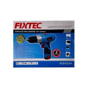 Atornillador inalambrico de 12v con dos baterias Fixtec
