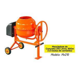 Trompo Mezcladora de Concreto 210L y 850W