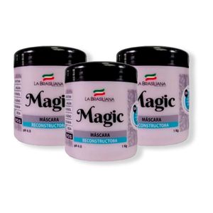 Mascara Reconstructora Capilar Magic Pos 1kg 3 Unidades
