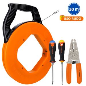 Kit wincha pasacables 30m Profesional alicate pelacable 2 desarmadores