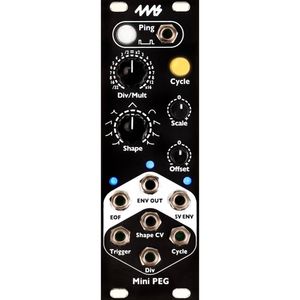 Generador de Envolvente 4ms Mini Peg Pingable: Longitud Ajustable, Control de Div/Mult, Botón de Cic
