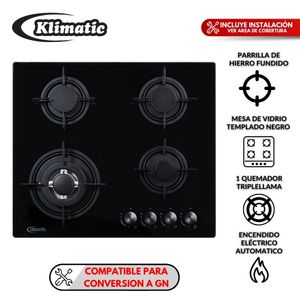 Cocina Empotrable Nina 60 Pro 5 hornillas Negro