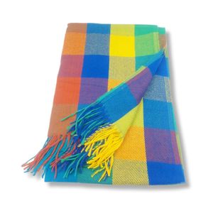 Maxi Bufanda Mujer Verde y Amarillo