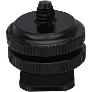 Adaptador ANDYCINE de Zapata Fría a Poste Macho 1/4"-20 - Ligero y Duradero, con Discos de Bloqueo