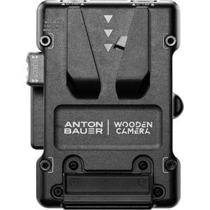 Adaptador de Placa de Batería Micro de Madera (Gold Mount a V-Mount) - Compatible con Baterías Micro