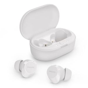 Audífonos bluetooth True Wireless Philips TAT1209 control táctil, resistencia IPX4, duración máx. 18 horas con estuche de carga, blanco
