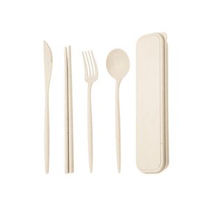 Set de Cubiertos de Camping - Crema