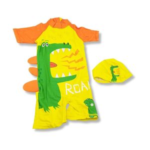 Ropa de Baño para Niño UV Dinosaurio Gritando Amarillo