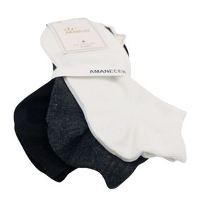 Pack de 3 Medias Tobilleras de Mujer colores Blanco, Negro y Gris