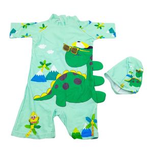 Ropa de Baño para Niño UV Dinosaurio Verde con Lentes