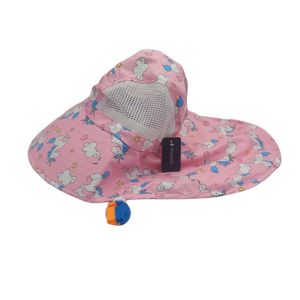 Sombrero con silbato azul y anaranjado y diseño de unicornio
