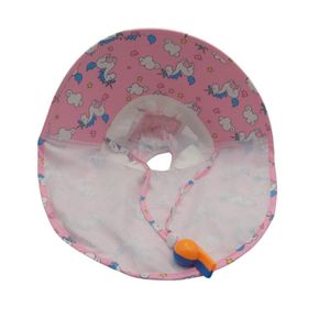 Sombrero con silbato azul y anaranjado y diseño de unicornio