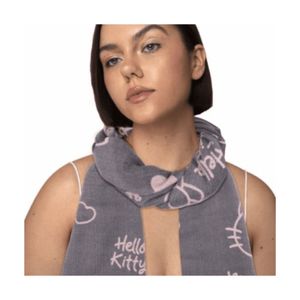 Bufanda de gatita kawaii Color Gris